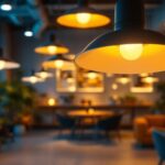 A photograph of a well-lit indoor space showcasing the warm