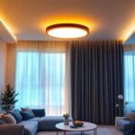 A photograph of a well-designed recessed down light installation in a modern living space