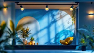 A photograph of a well-designed t bar lighting installation in an aesthetically pleasing space
