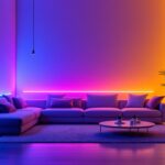 A photograph of a well-lit interior space showcasing vibrant