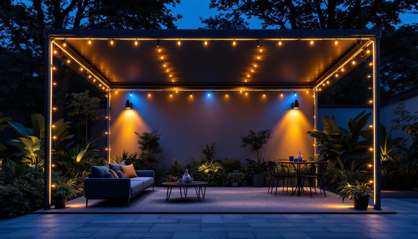 A photograph of a lighting contractor confidently presenting a well-lit