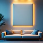 A photograph of a stylish wall light panel in a modern living space