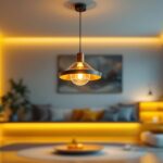 A photograph of a beautifully designed ceiling light pendant installed in a modern living space