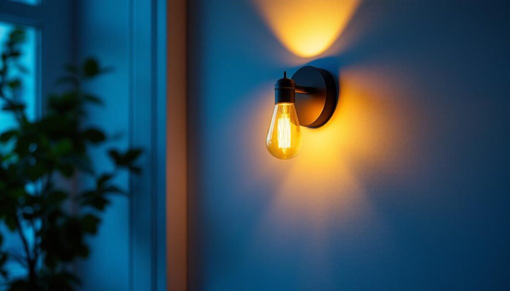 A photograph of a beautifully designed wall sconce in a well-lit interior setting