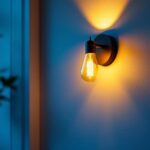 A photograph of a beautifully designed wall sconce in a well-lit interior setting