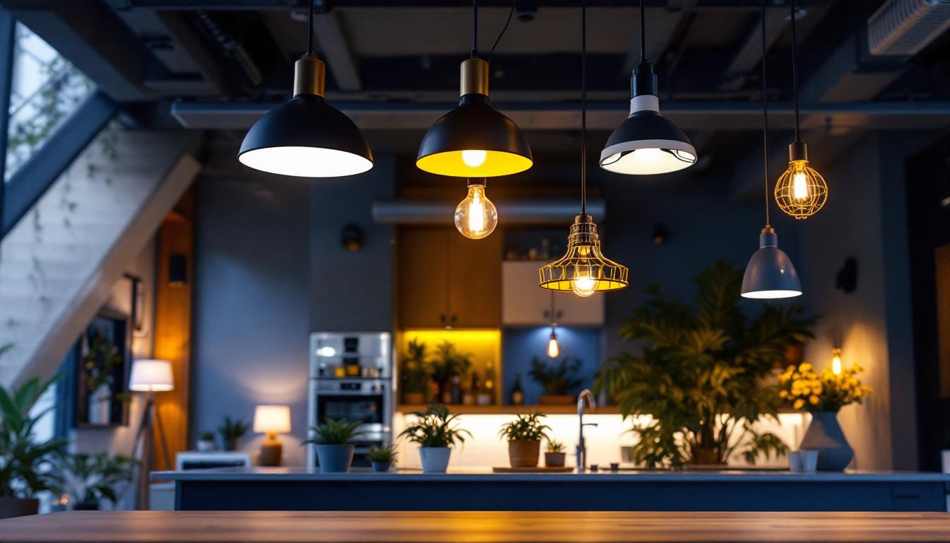 A photograph of a well-designed lighting installation in a commercial space