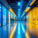 A photograph of a well-lit indoor commercial space showcasing the effective use of led lights