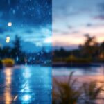 A photograph of a beautifully illuminated outdoor space featuring weatherproof lights
