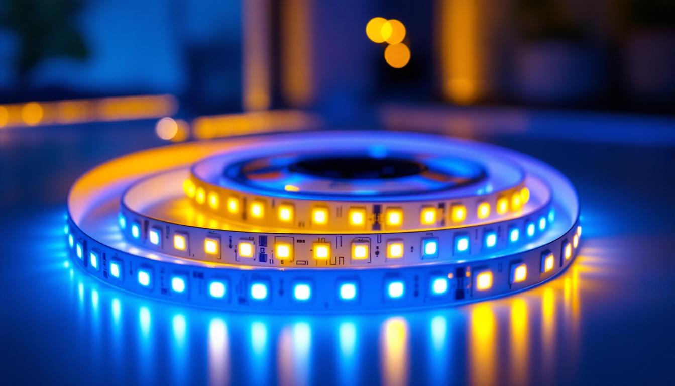 A photograph of a beautifully arranged flat led strip in a modern setting