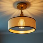 A photograph of a beautifully designed ceiling light fixture in a well-lit room