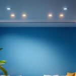 A photograph of a beautifully lit indoor space featuring waterproof recessed can lights installed in the ceiling