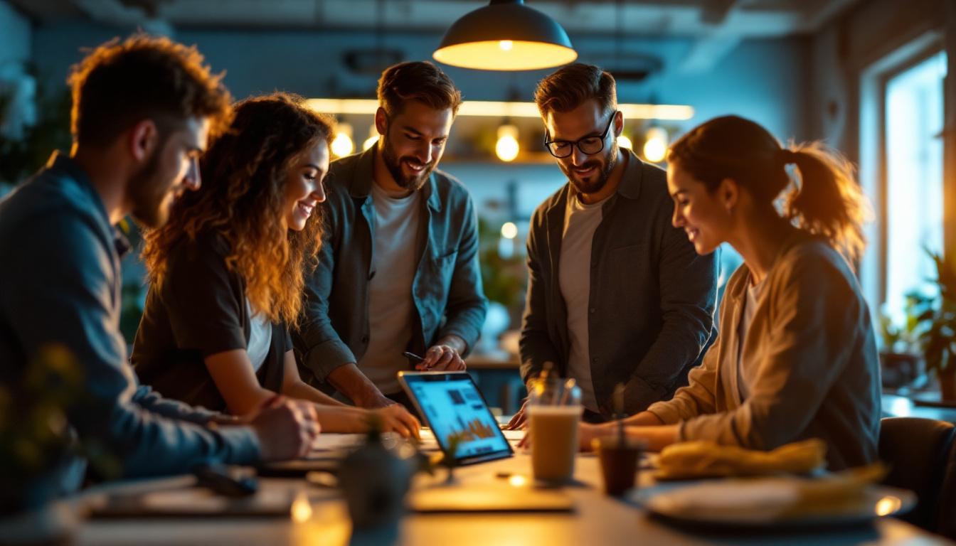 A photograph of a team of professionals engaged in a hands-on training session