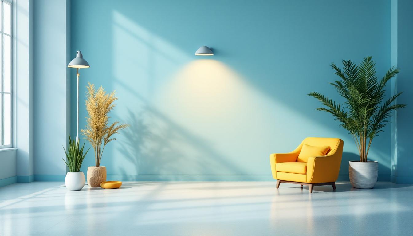 A photograph of a beautifully arranged indoor space featuring a stylish light post that enhances the ambiance