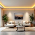 A photograph of a well-lit interior space showcasing recessed led retrofit lighting in action