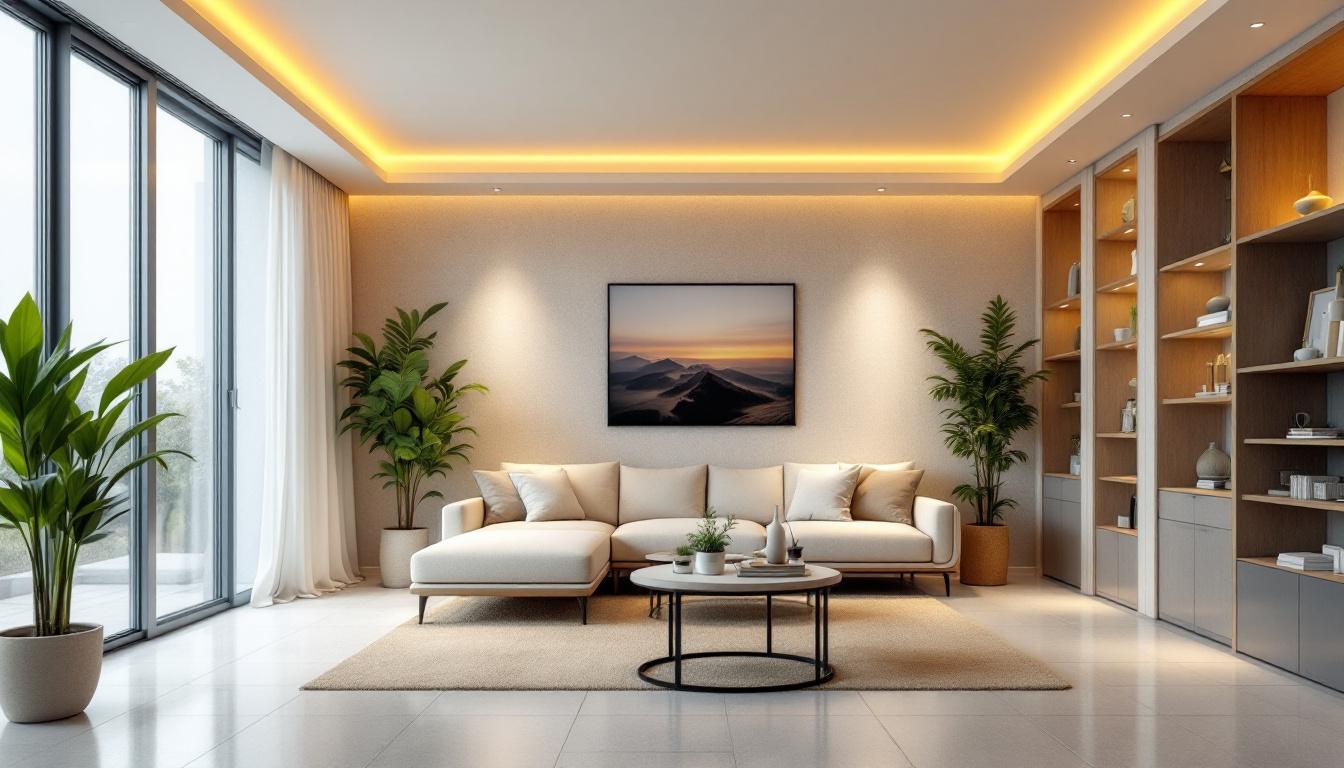 A photograph of a well-lit interior space showcasing recessed led retrofit lighting in action