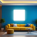A photograph of a modern led wall panel light installed in a stylish interior setting