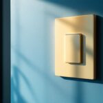 A photograph of a beautifully designed light switch in a stylish interior setting