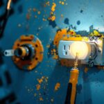 A photograph of a lighting contractor working on a washer wall outlet installation