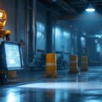 A photograph of a well-lit hazardous area featuring industrial lighting solutions