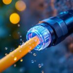 A photograph of a close-up shot of a waterproof low voltage cable connector in use