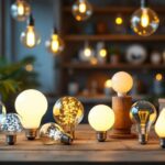 A photograph of a beautifully arranged display of decorative led globes in various sizes and designs