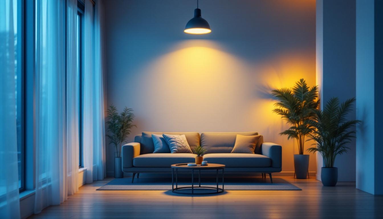 A photograph of a well-lit space featuring an 8-inch led downlight installed in a modern setting