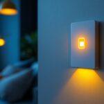 A photograph of a modern electric light switch in a stylish home setting