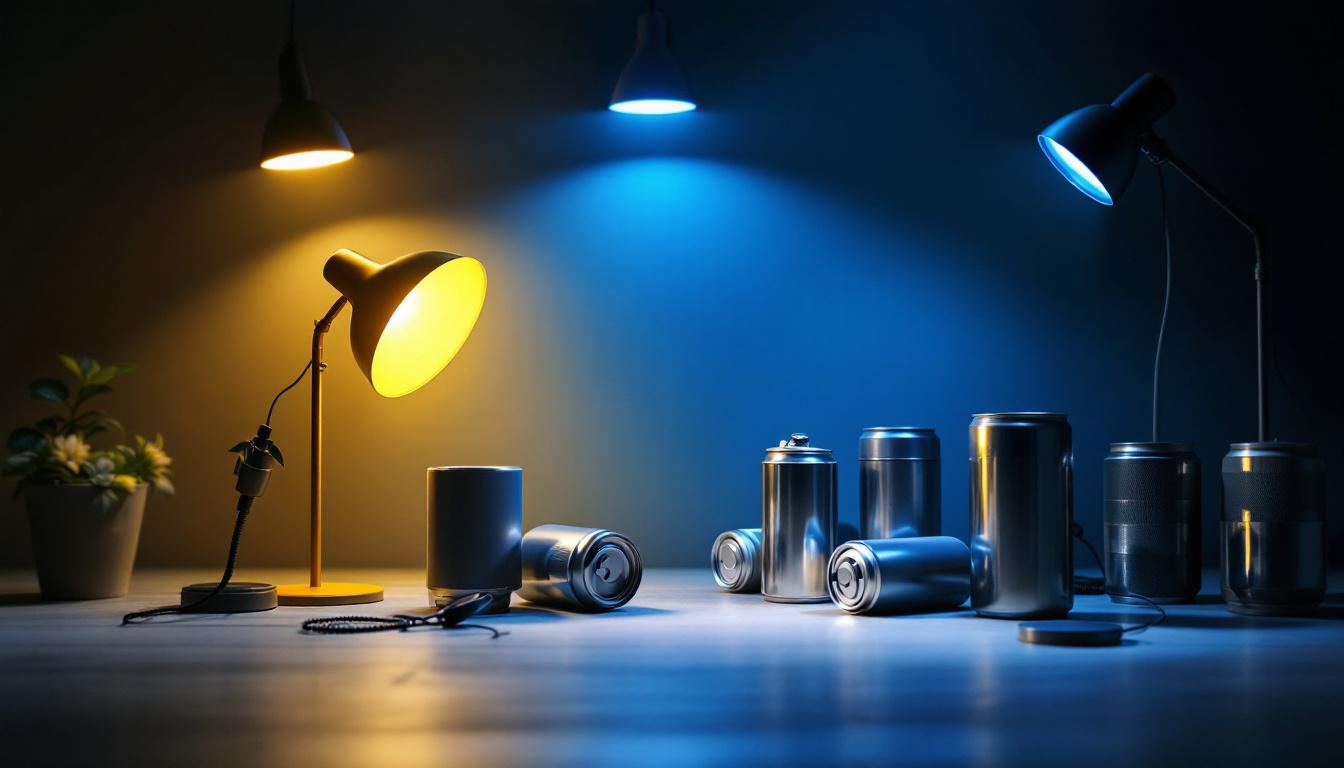 A photograph of a well-lit interior space showcasing various types of lighting cans in use