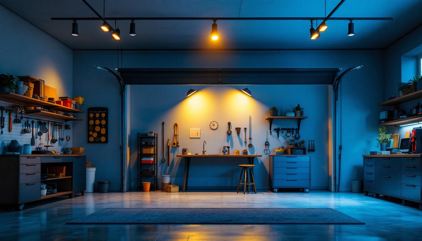 A photograph of a well-lit garage showcasing stylish