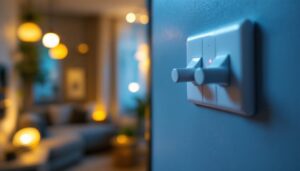 A photograph of a close-up of a light 3-way switch installation