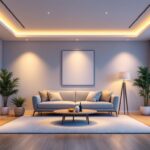 A photograph of a well-lit room featuring various styles of recessed can lighting installations