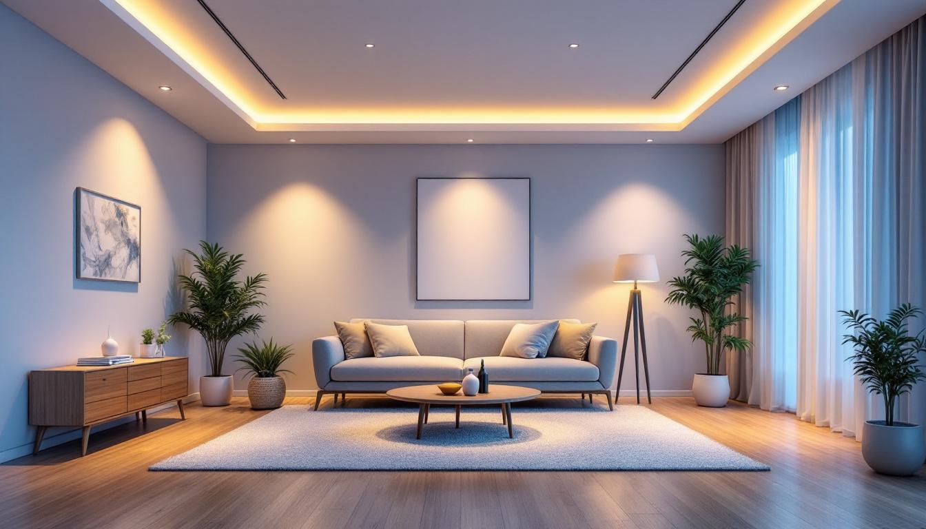 A photograph of a well-lit room featuring various styles of recessed can lighting installations