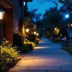 A photograph of a well-lit outdoor scene featuring a light photo sensor in action
