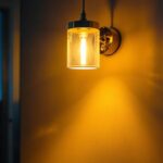 A photograph of a stylish and modern cylinder light fixture installed in a beautifully lit interior space