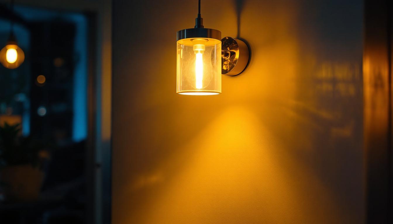 A photograph of a stylish and modern cylinder light fixture installed in a beautifully lit interior space