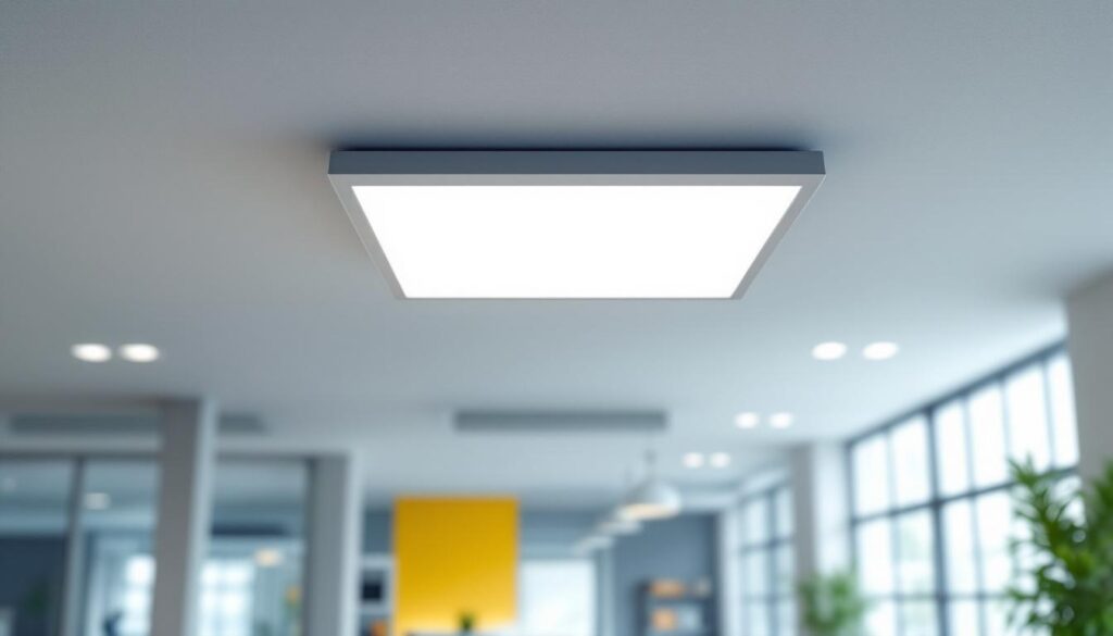 A photograph of a well-lit commercial space featuring a sleek
