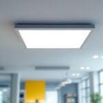 A photograph of a well-lit commercial space featuring a sleek