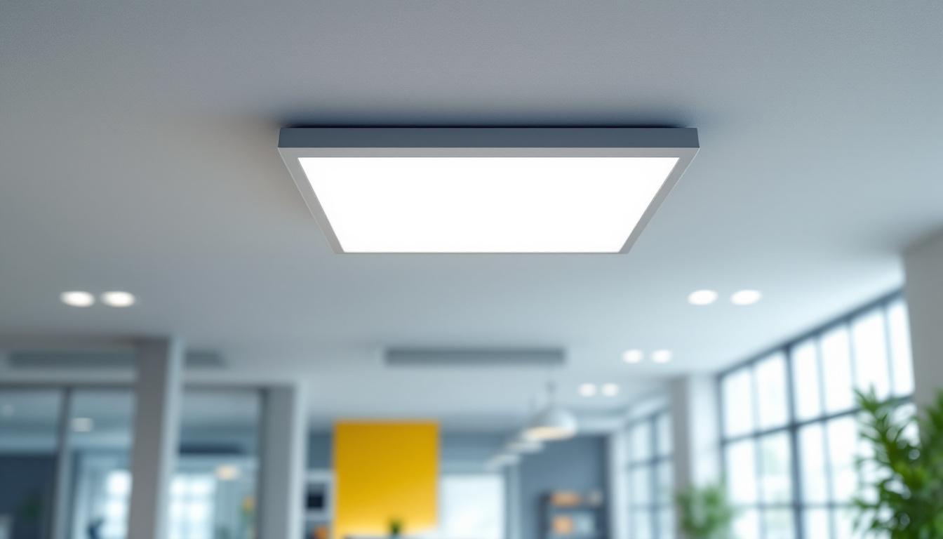 A photograph of a well-lit commercial space featuring a sleek