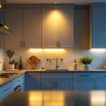 A photograph of a well-lit kitchen featuring stylish led over cabinet lighting that highlights the cabinetry and creates an inviting atmosphere