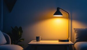 A photograph of a stylish penant lamp in a modern interior setting