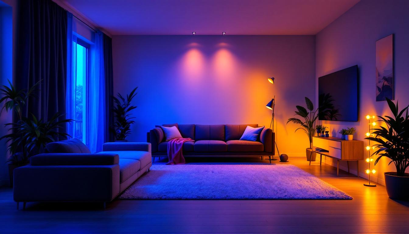 A photograph of a beautifully lit room featuring dimmable canned lights in various settings