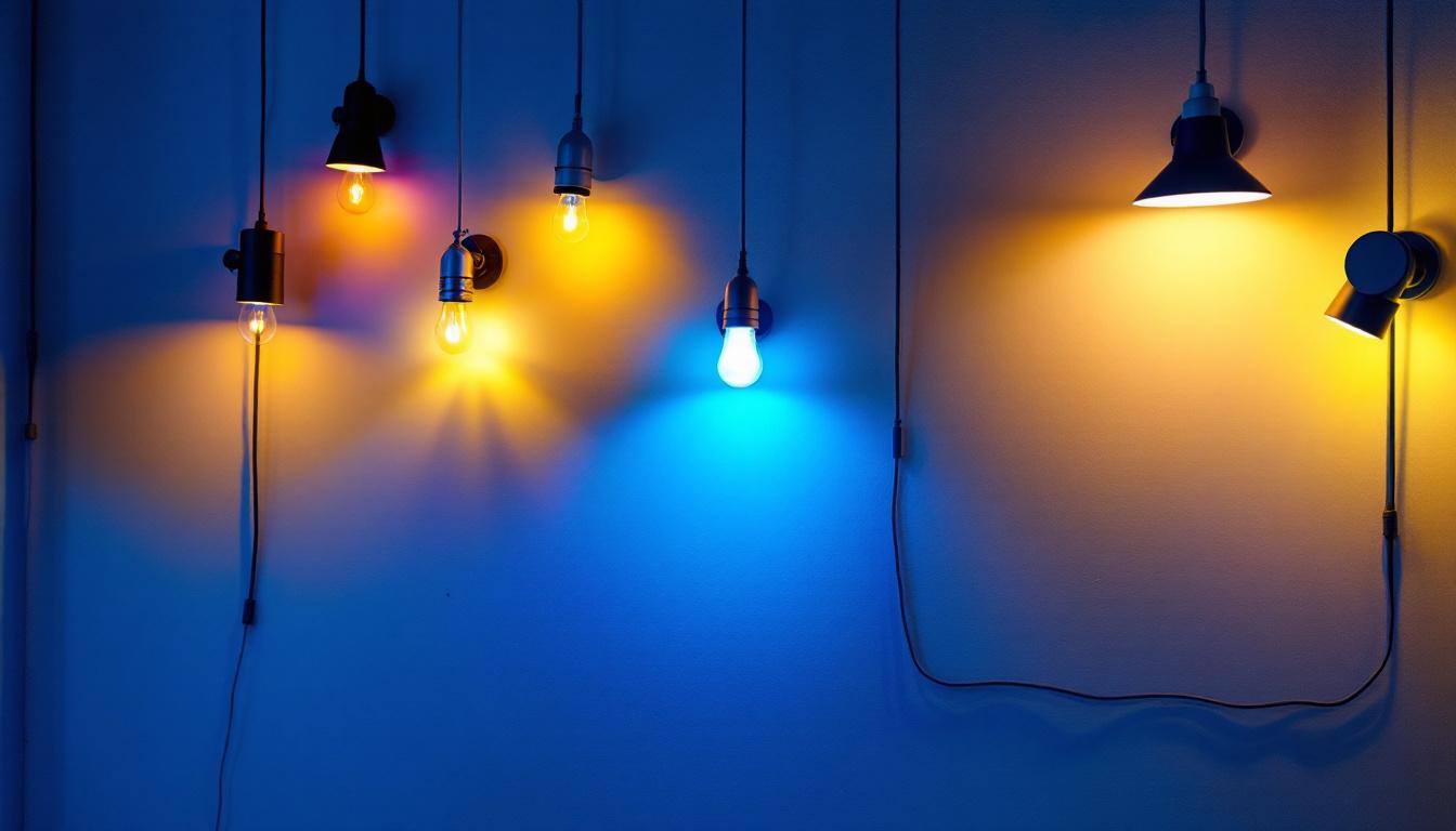 A photograph of a well-lit room showcasing various types of can lights with different light bulb options installed