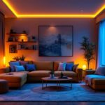 A photograph of a beautifully lit home interior showcasing various led lighting installations