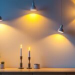 A photograph of a well-lit interior space showcasing a variety of can lights in different styles and settings