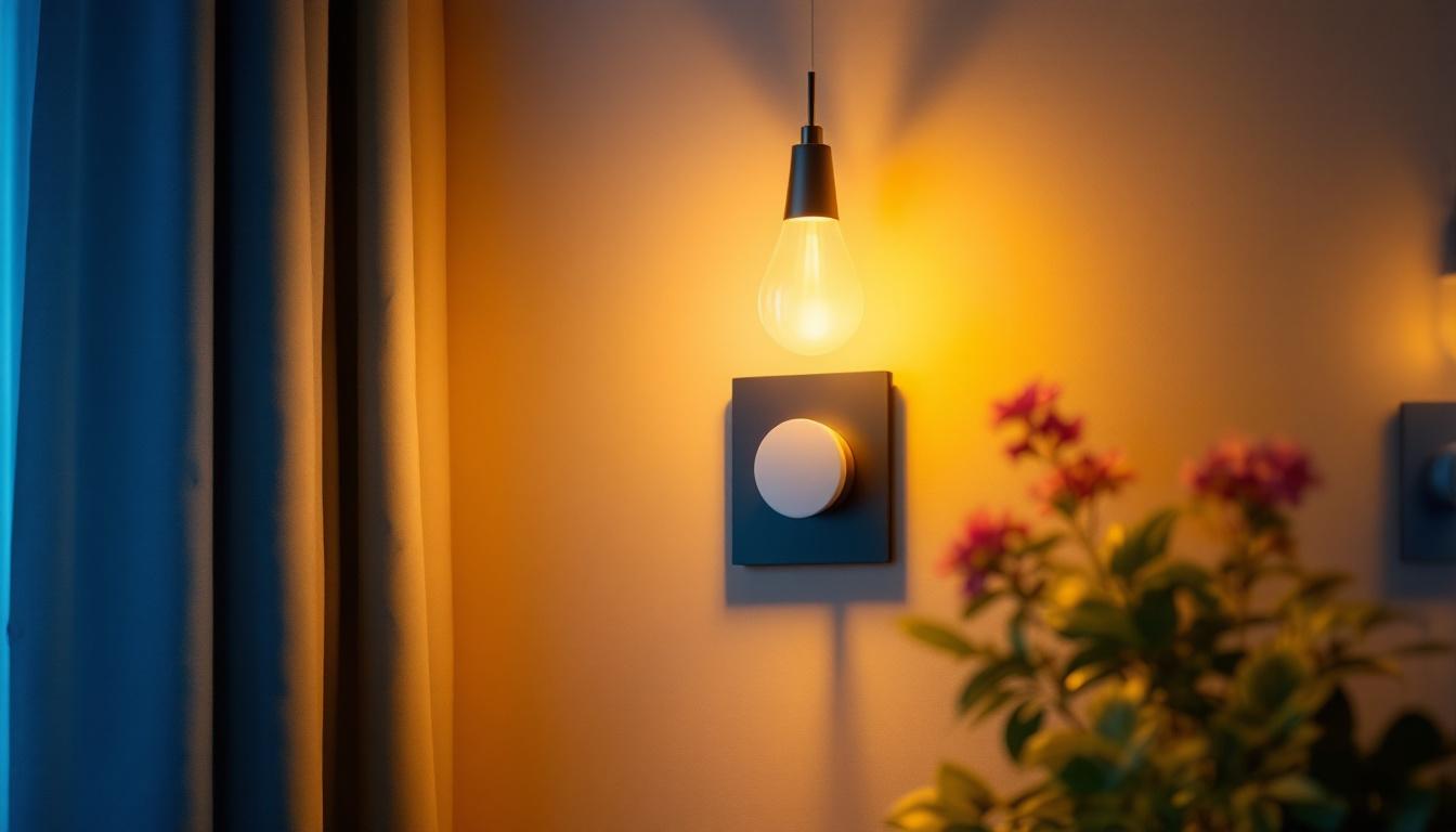 A photograph of a stylish and affordable wall sconce in a well-lit interior setting