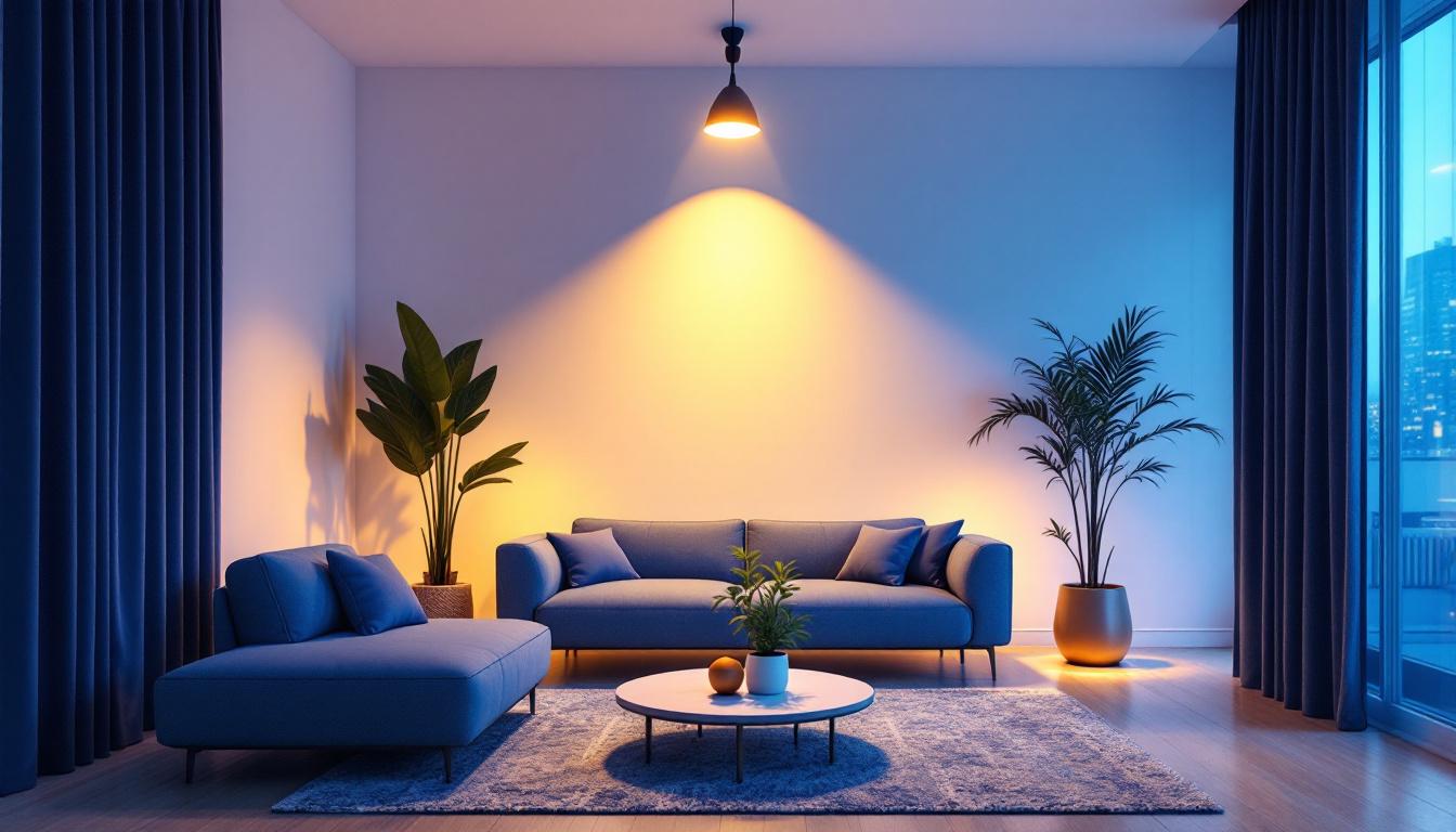 A photograph of a well-lit interior space showcasing modern 5-inch led pot lights installed in various locations