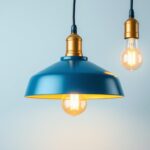 A photograph of a beautifully arranged pendant light showcasing its key components—such as the shade