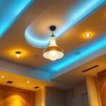 A photograph of a beautifully designed ceiling room lighting installation