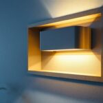 A photograph of a well-designed in-wall light installation in a modern interior setting