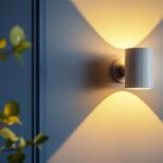 A photograph of a beautifully designed single light sconce installed in an elegantly styled room